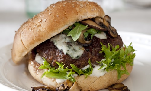 Bleu Cheese Mushroom Burger