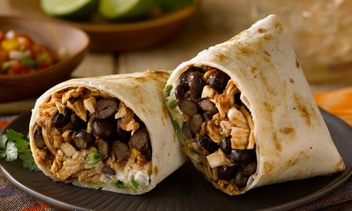 Chicken Black Bean Burrito